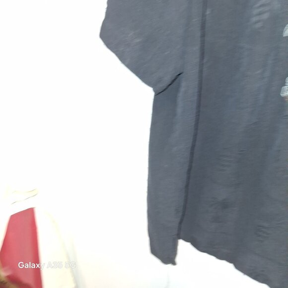 Paradise Collection Black Short Sleeve Button-Up Mens Shirt XXL Silk Blend Coast - Picture 7 of 8